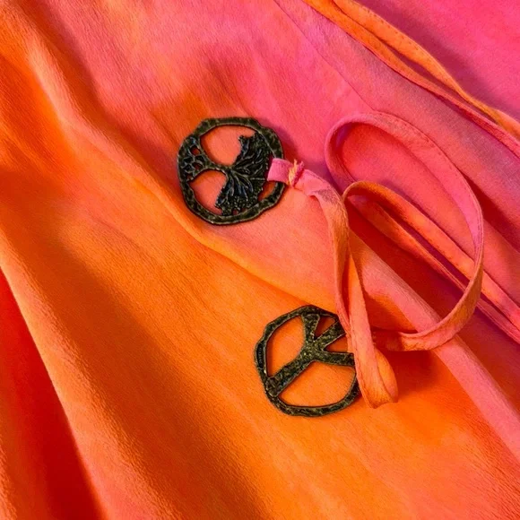 Gypsy 05 Orange and Pink Mini Dress - Picture 3 of 8